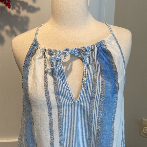Striped Blue and White Sundress - Picture 5 of 5